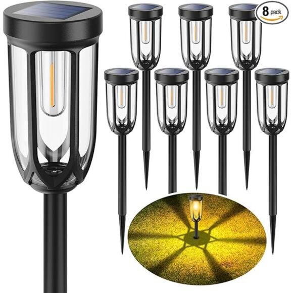 Solar Lights Outdoor 8 Pack Waterproof Pathway Garden Yard Patio Landscape Light - Picture 7 of 7